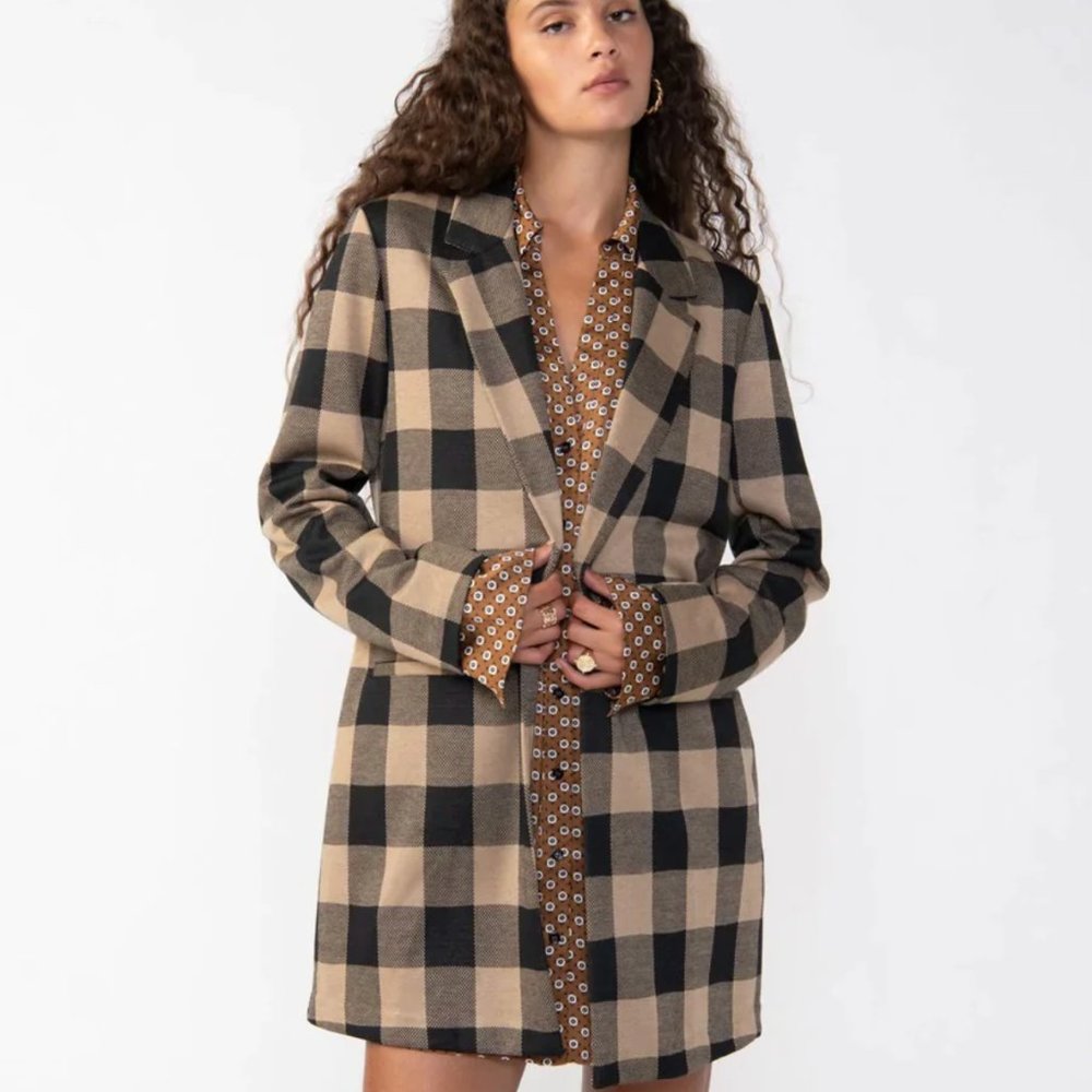 Sanctuary Carly Coat Connor Plaid - S
